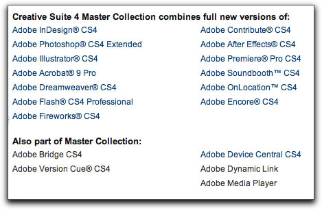 Adobe Creative Suite Web Premium CS4