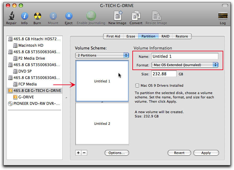 what disk format for mac fcp 3